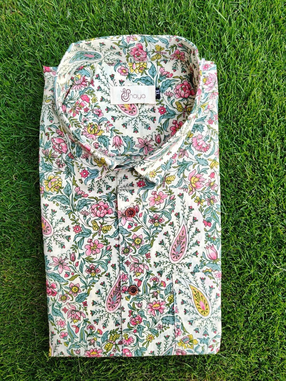 Bohemian Print Cotton Regular Fit Casual Shirt (Half Sleeves)
