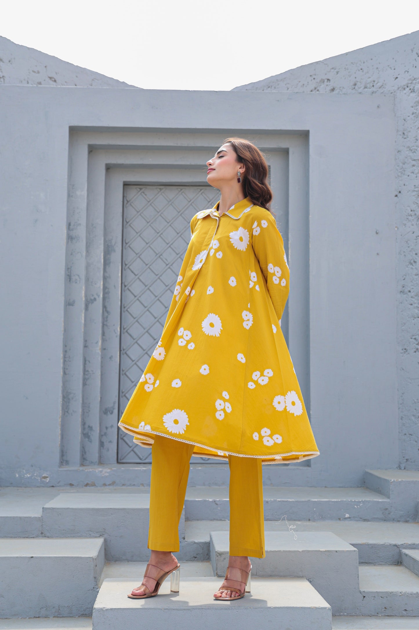 Shreenaya women cotton kurta pant set