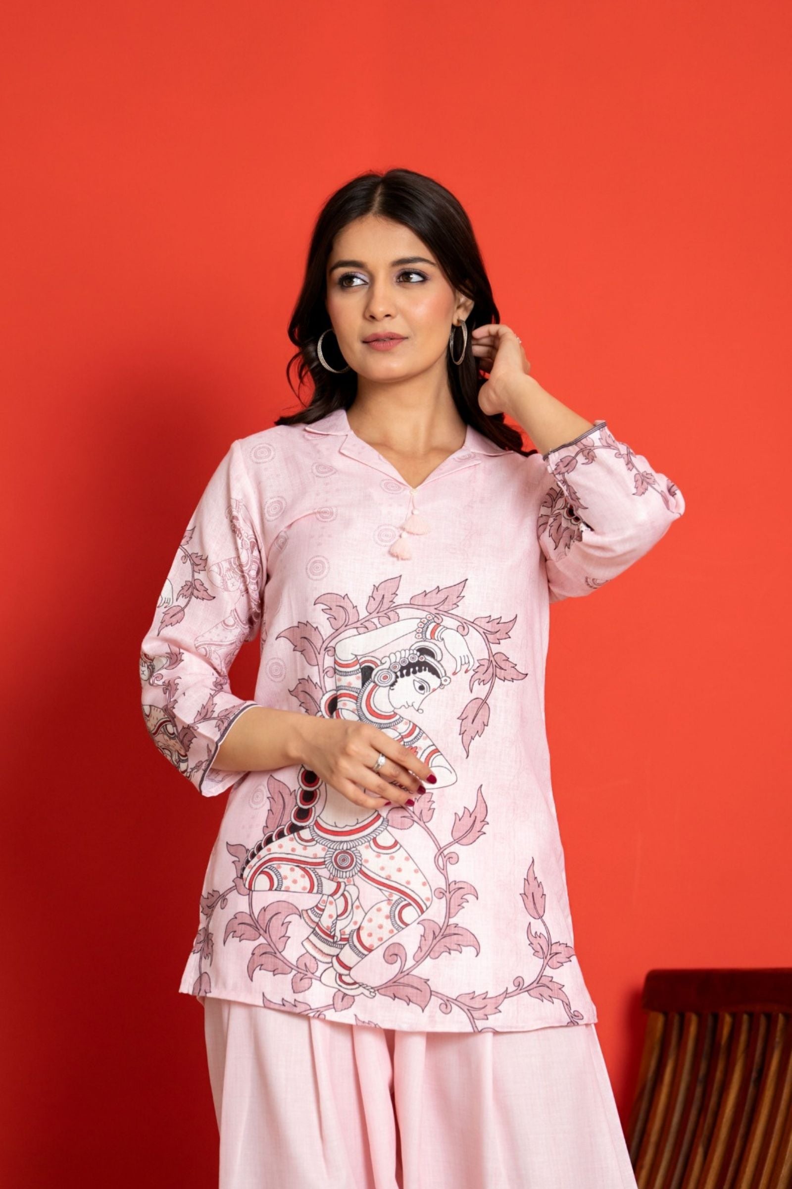 printed linen co-ord set India