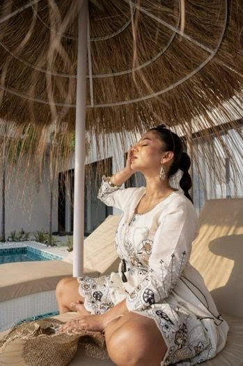 Stylish Belted Cotton Dress for Women