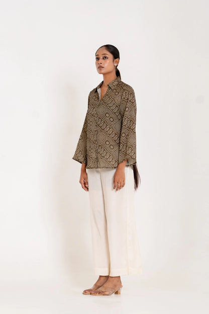 ethnic bandhej top for women