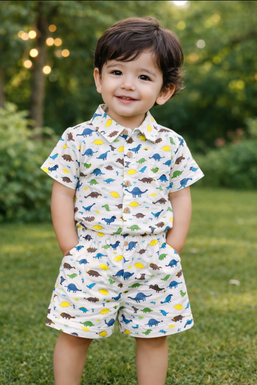 Dinosaur Print Cotton Cord Set