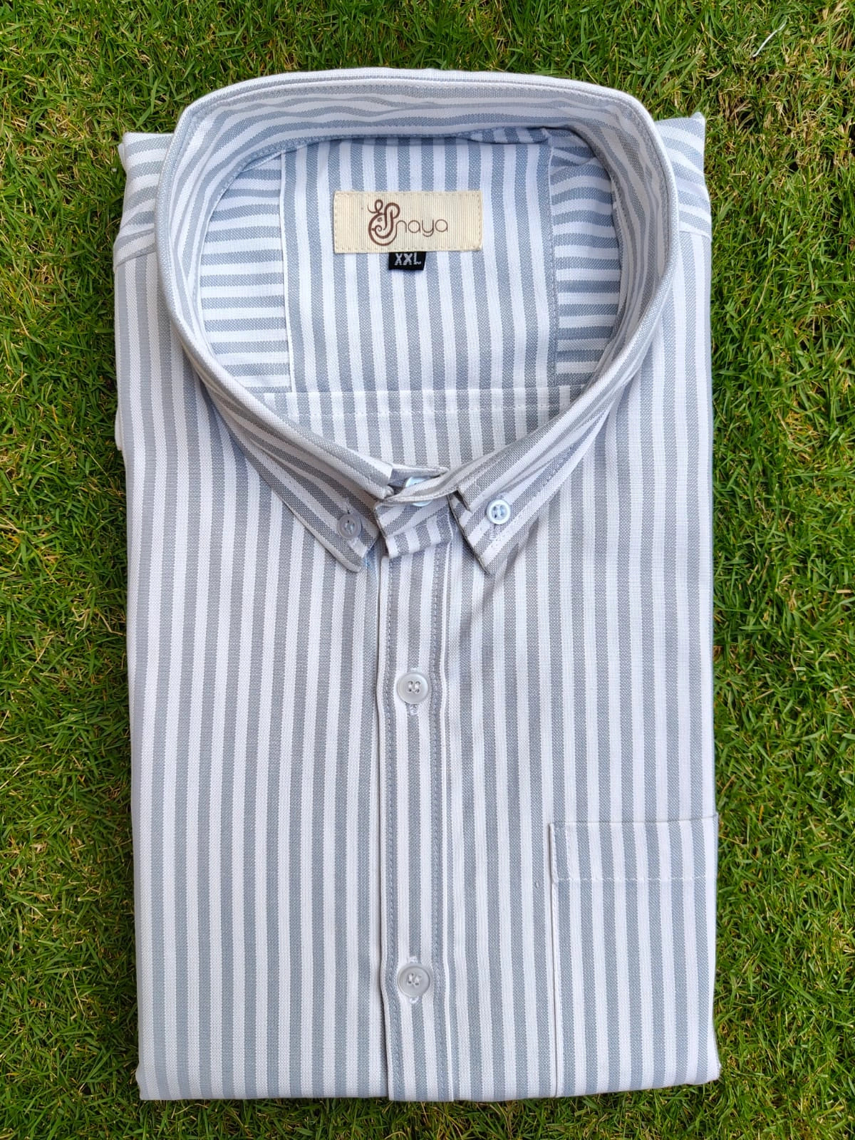 grey striped oxford shirt fabric texture