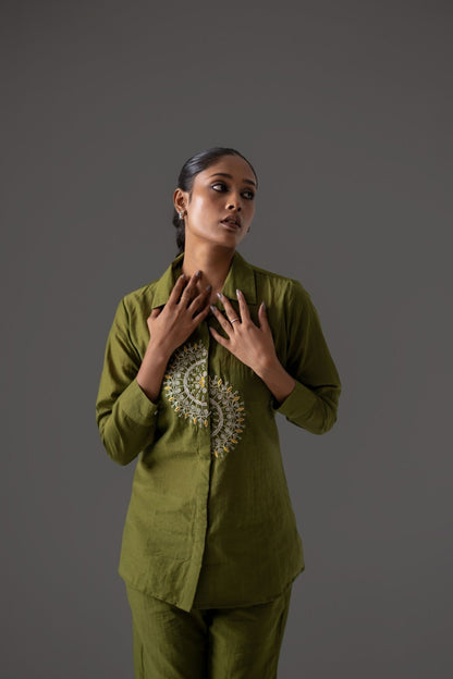 muslin embroidered co-ord set