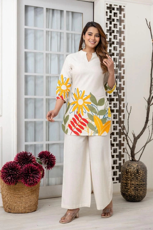 Shreenaya off white co-ord set for women