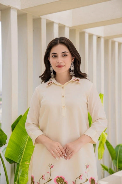 Stylish embroidered co-ord set women