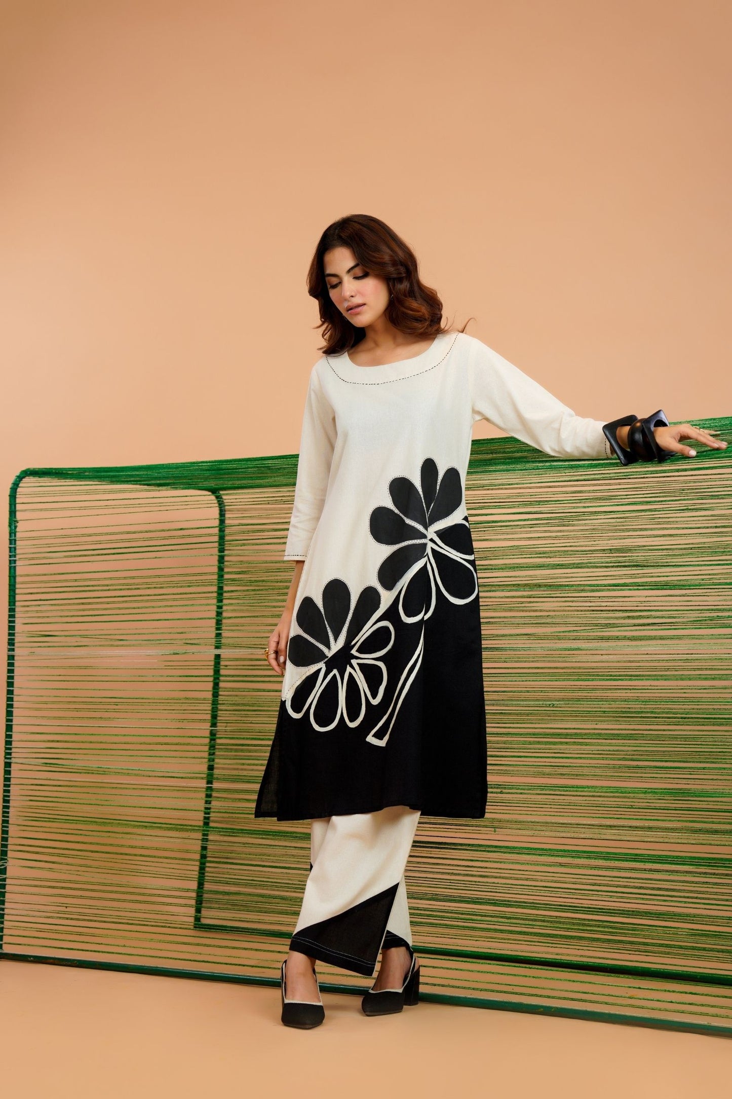 off white cotton co-ord set for women
