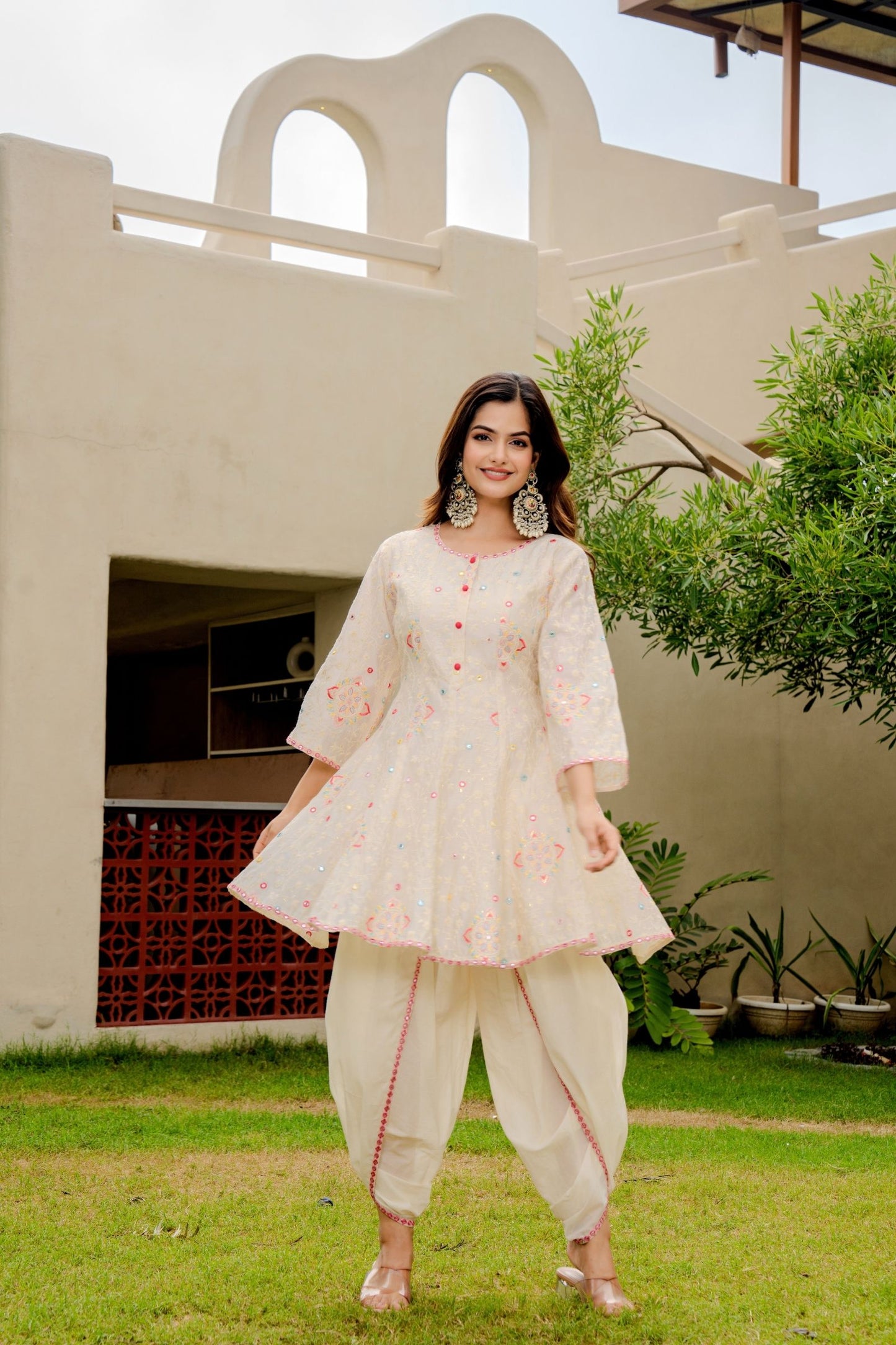 embroidered dhoti set India