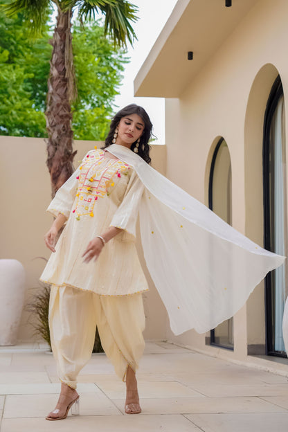vibrant geometrical embroidery for a festive vibe