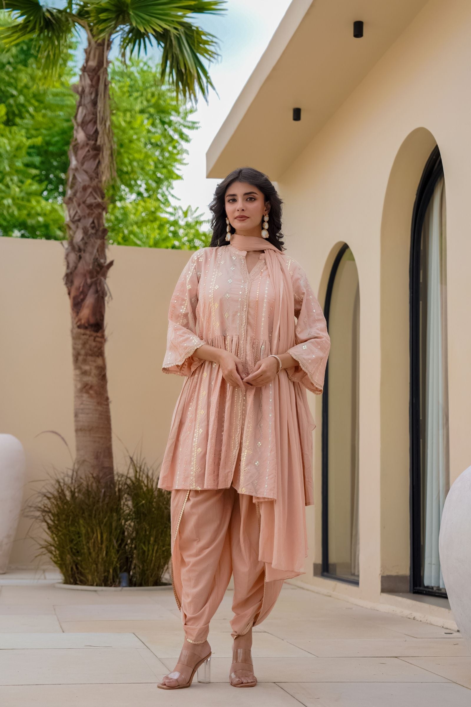 embroidered dhoti set India