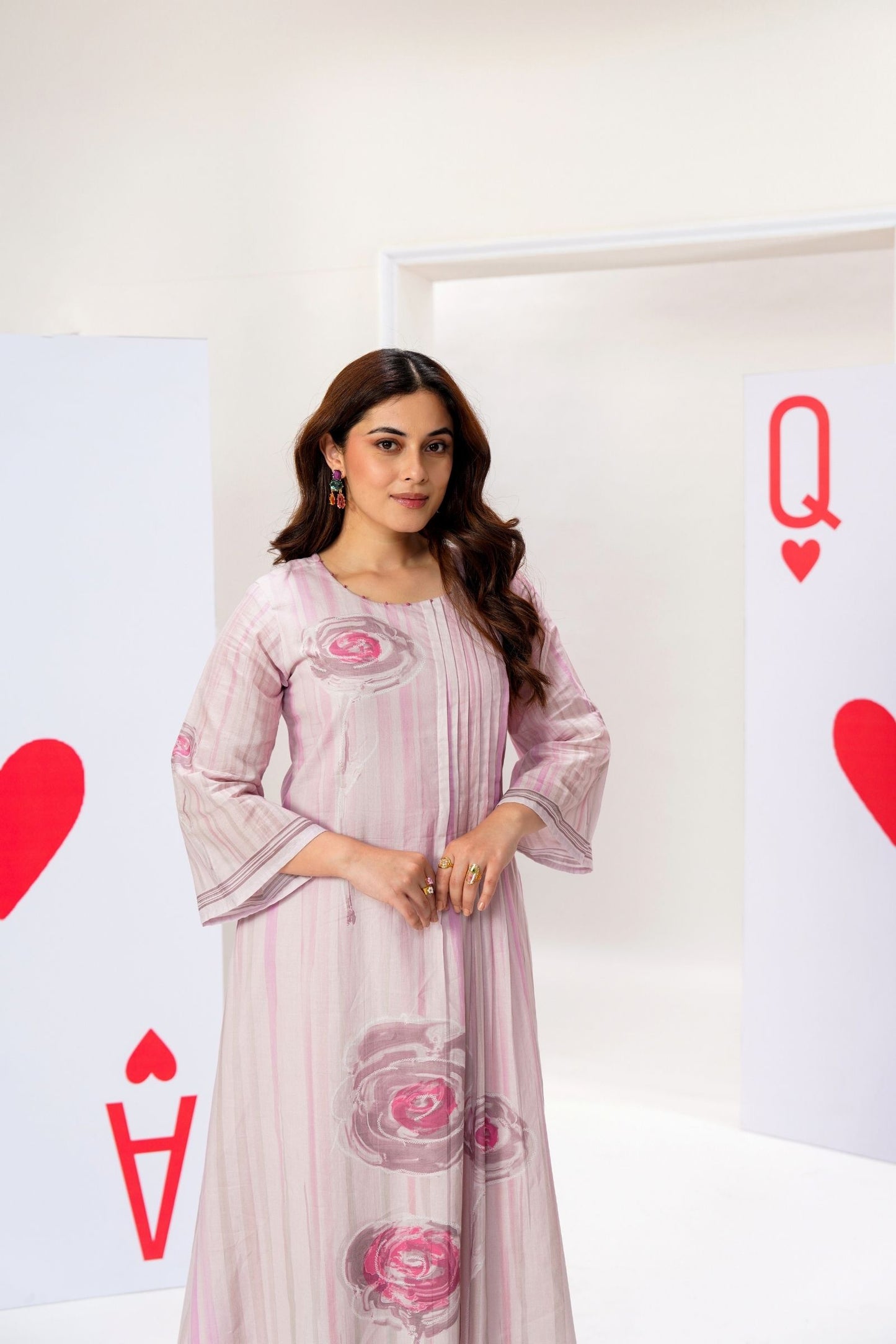 pink cotton co-ord set for women