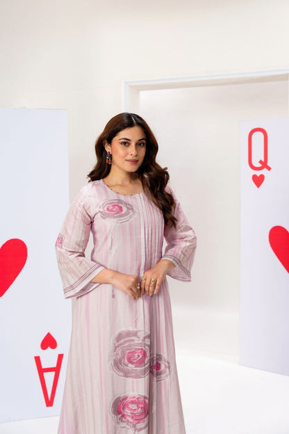 pink cotton co-ord set for women