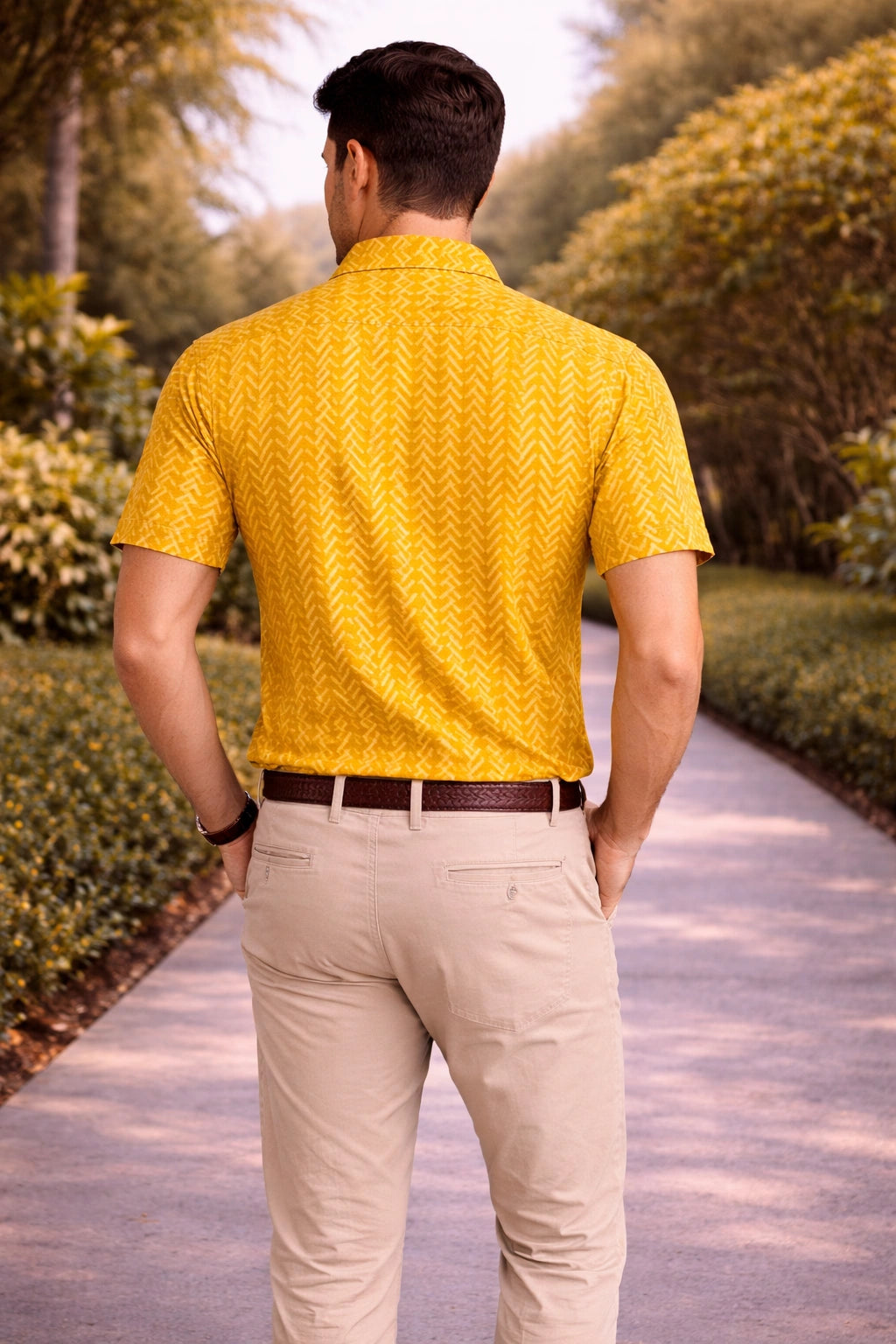 Trendy printed shirt men fashion