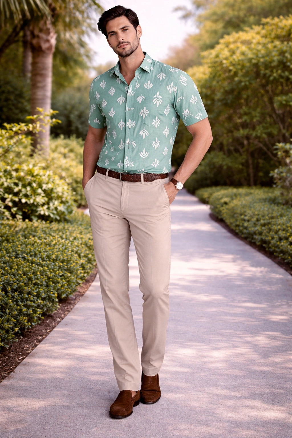 Stylish Rama green shirt for men