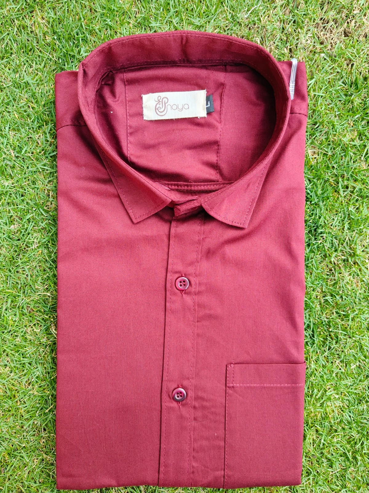 Red Cotton Regular Fit Casual Full-Sleeve Shirt – Shreenaya