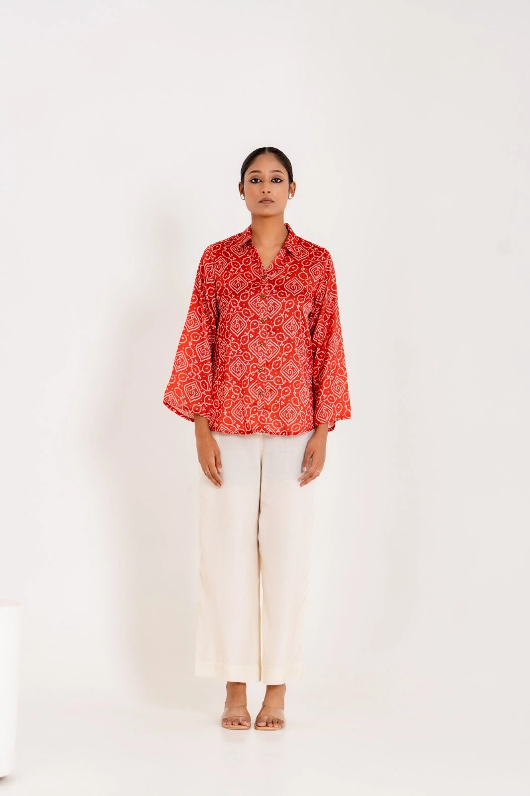 soft crepe bandhej top