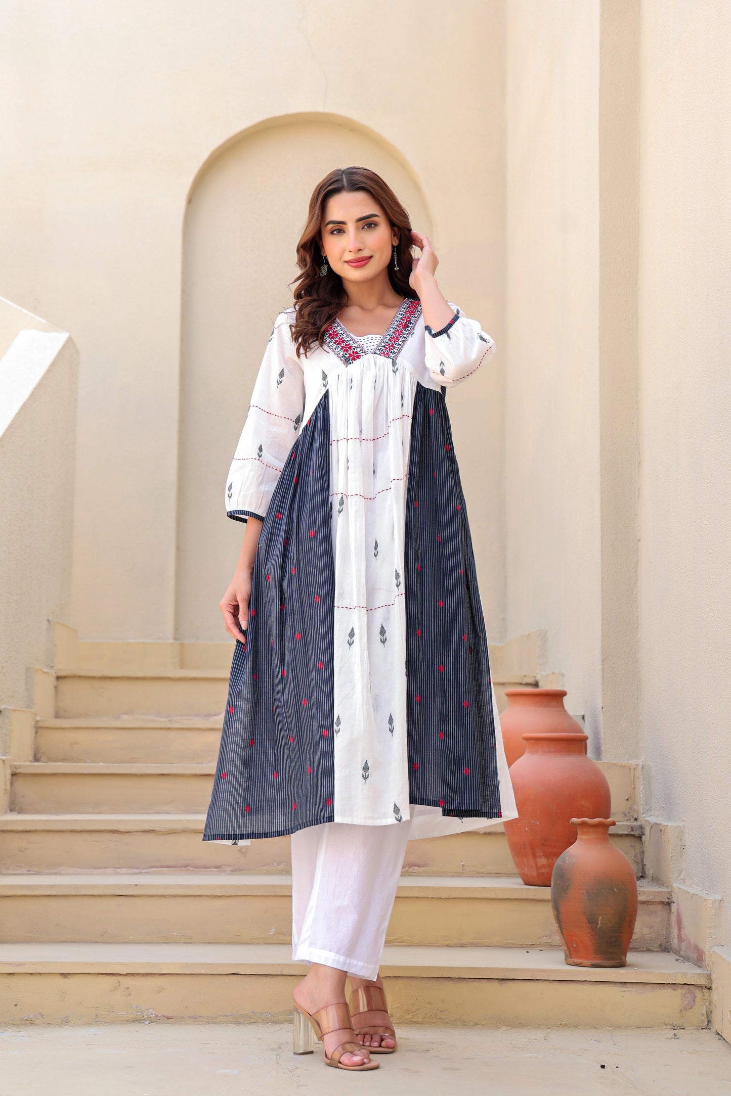Cotton kurta pant set for summer wear women