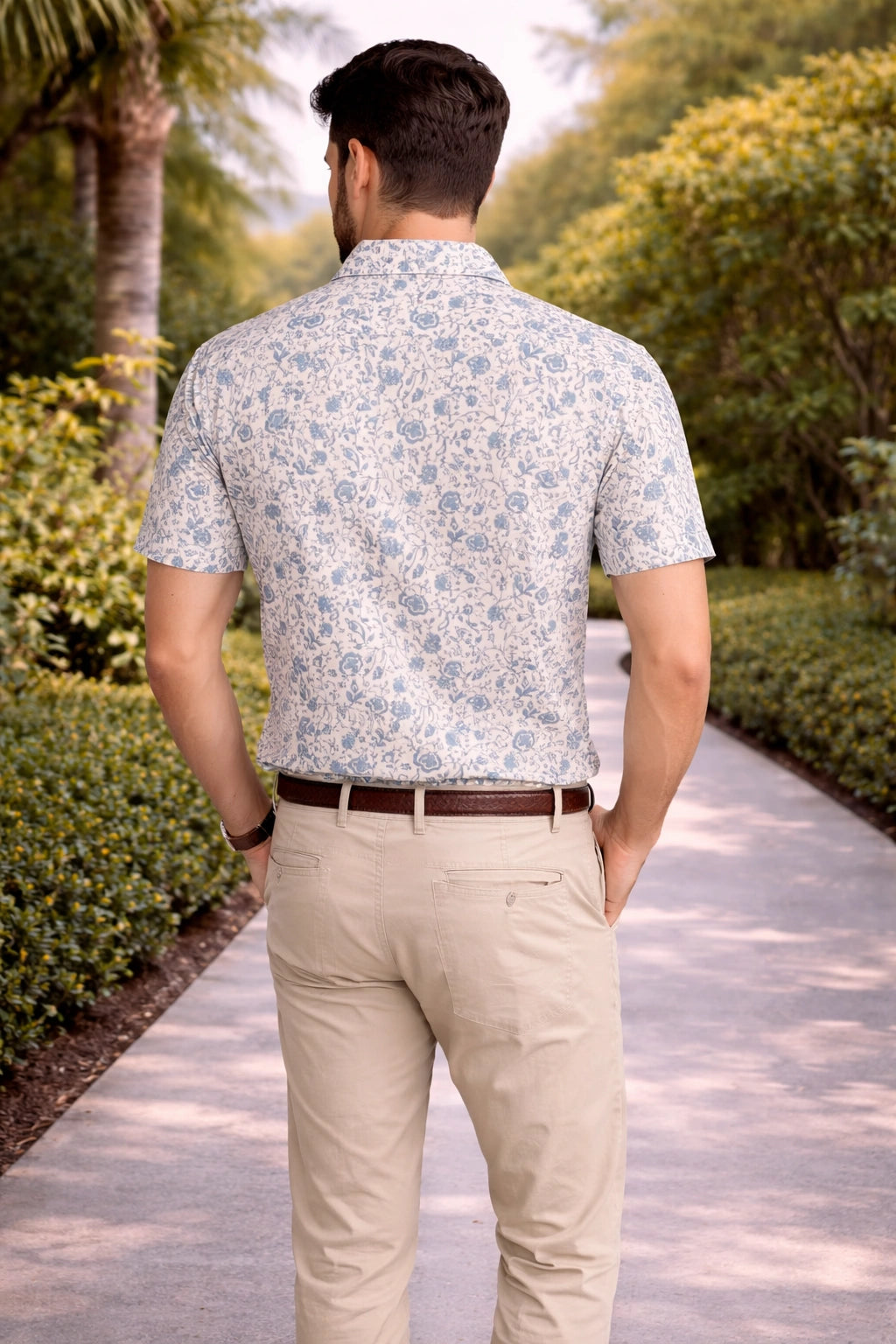 Stylish floral pattern shirt for men
