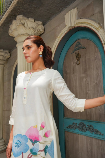 White breathable summer co-ord set women