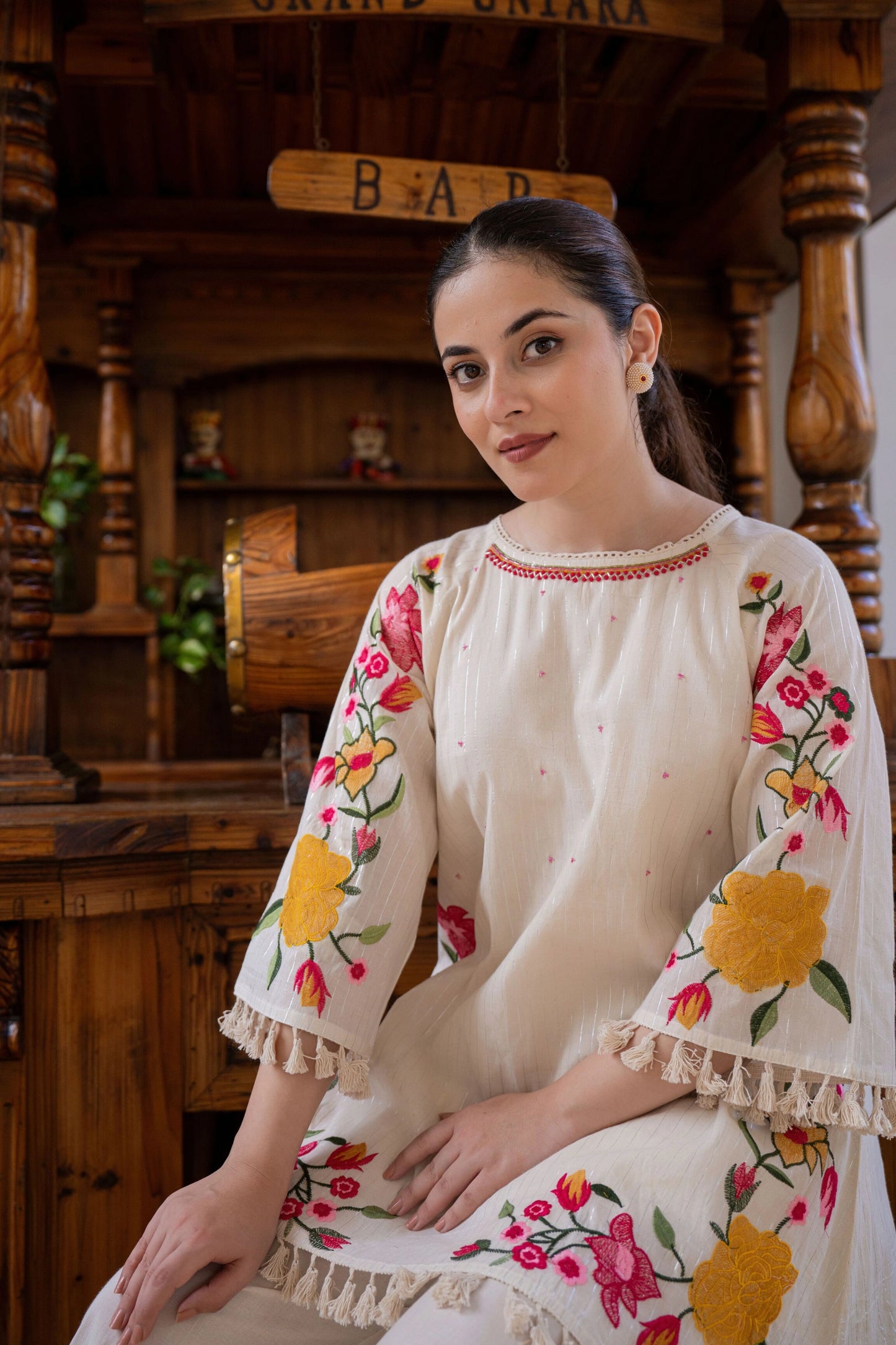 Designer embroidered women co-ord set