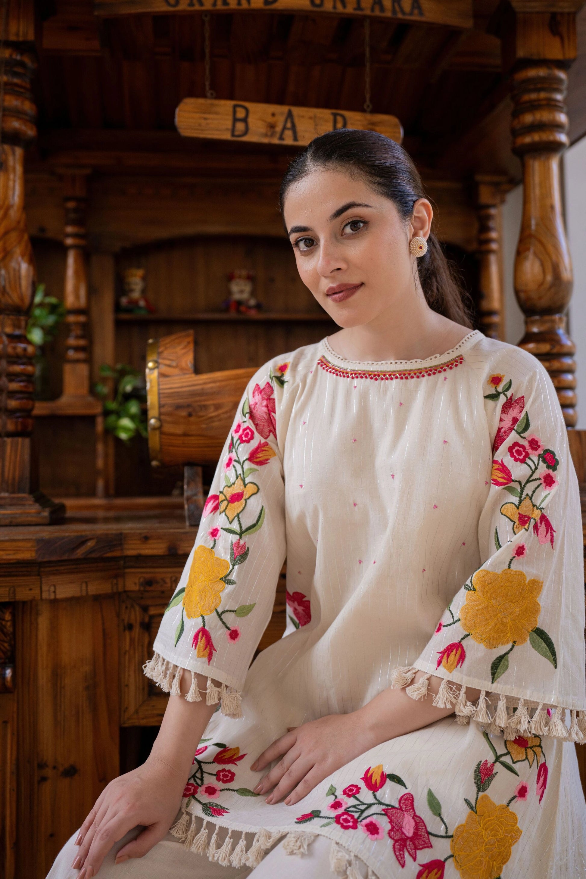 Designer embroidered women co-ord set