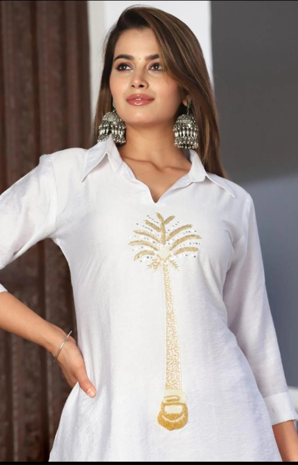 Designer handwork white co-ord set fashion