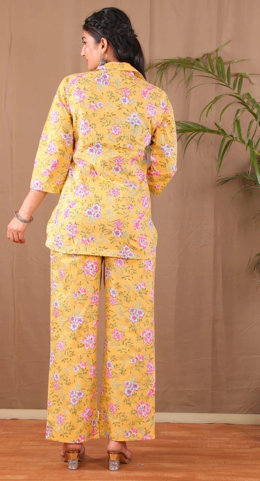 Trendy floral cotton co-ord set fashion