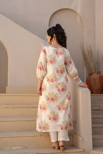 Comfortable caramel cotton kurta set women outfit